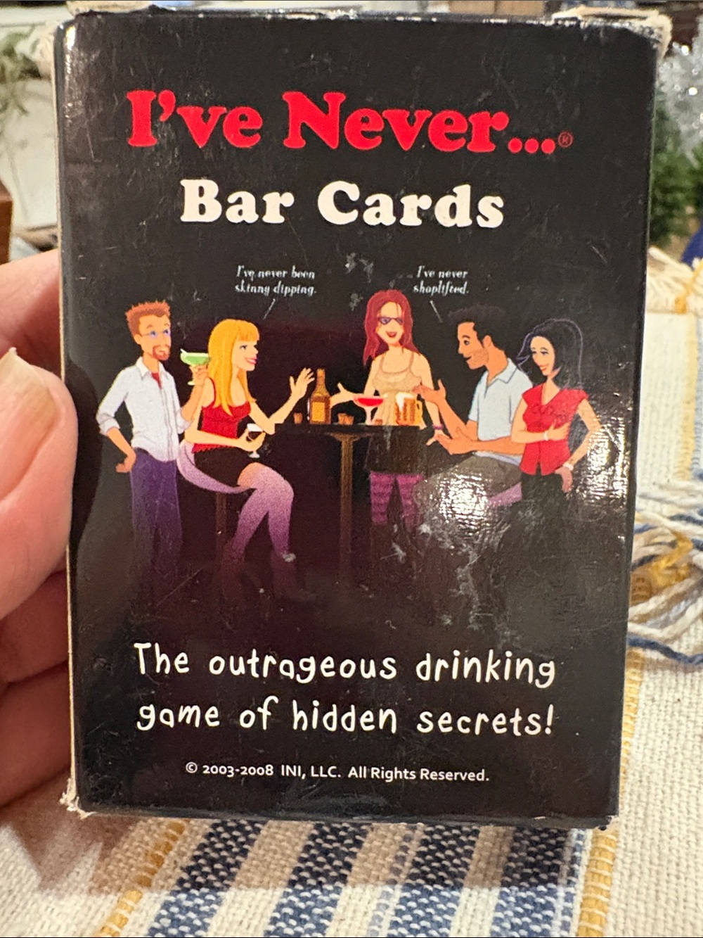 Bar Cards Drinking Game - Black Preowned